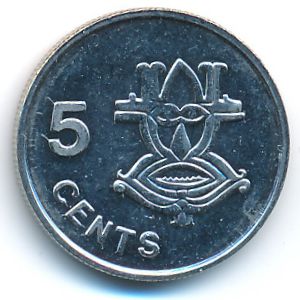 Соломоновы острова, 5 центов (1996 г.)