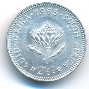 ЮАР, 2 1/2 цента (1963 г.)