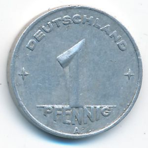 ГДР, 1 пфенниг (1950 г.)