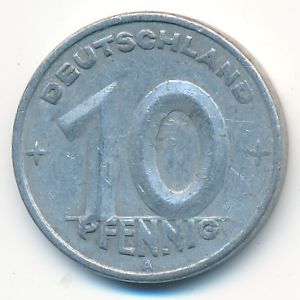 German Democratic Republic, 10 pfennig, 1948
