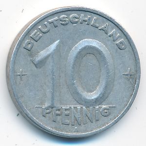 German Democratic Republic, 10 pfennig, 1949