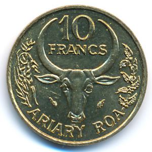 Madagascar, 10 francs, 1984