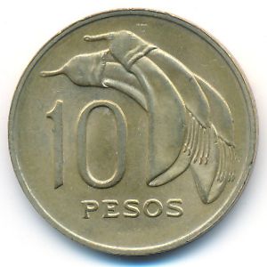 Uruguay, 10 pesos, 1969
