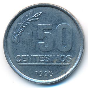 Уругвай, 50 сентесимо (1998 г.)