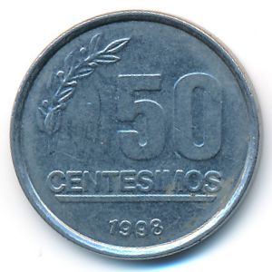 Uruguay, 50 centesimos, 1998
