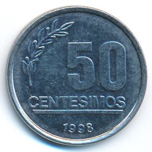 Уругвай, 50 сентесимо (1998 г.)