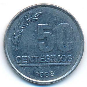 Уругвай, 50 сентесимо (1998 г.)
