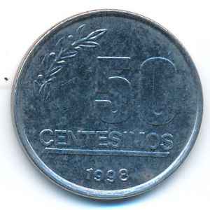 Уругвай, 50 сентесимо (1998 г.)