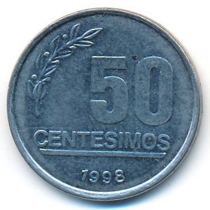 Уругвай, 50 сентесимо (1998 г.)