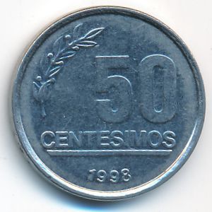 Уругвай, 50 сентесимо (1998 г.)