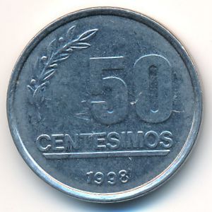 Uruguay, 50 centesimos, 1998