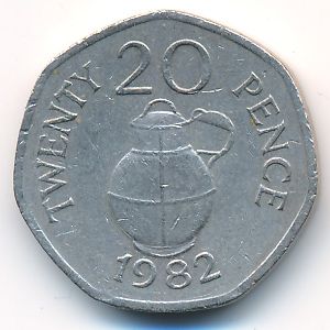 Гернси, 20 пенсов (1982 г.)