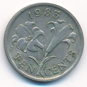 Бермудские острова, 10 центов (1983 г.)