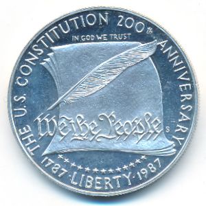 США, 1 доллар (1987 г.)