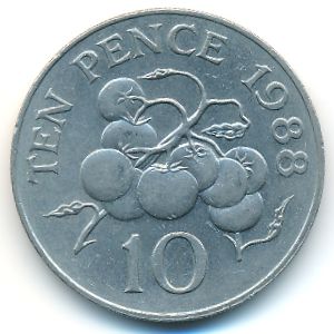Гернси, 10 пенсов (1988 г.)