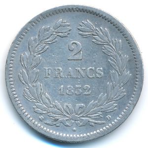 Франция, 2 франка (1832 г.)