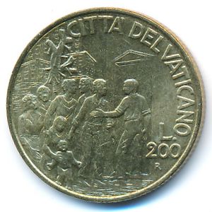 Ватикан, 200 лир (1994 г.)