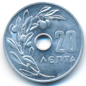 Греция, 20 лепт (1966 г.)