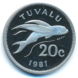 Тувалу, 20 центов (1981 г.)