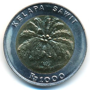 Indonesia, 1000 rupiah, 1993