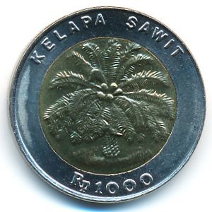 Indonesia, 1000 rupiah, 1993