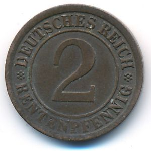 Веймарская республика, 2 рентенпфеннига (1924 г.)