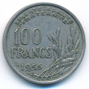 Франция, 100 франков (1955 г.)