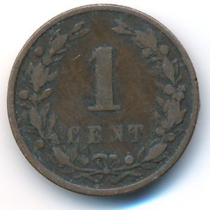Нидерланды, 1 цент (1884 г.)