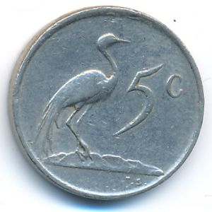 South Africa, 5 cents, 1983