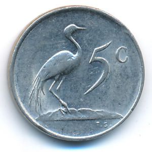 South Africa, 5 cents, 1983