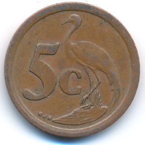 South Africa, 5 cents, 1993