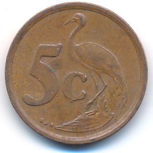 South Africa, 5 cents, 1997