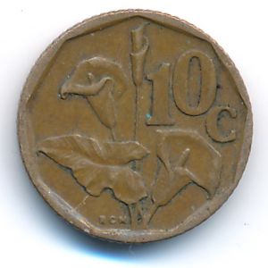 South Africa, 10 cents, 1995