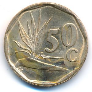 South Africa, 50 cents, 1993