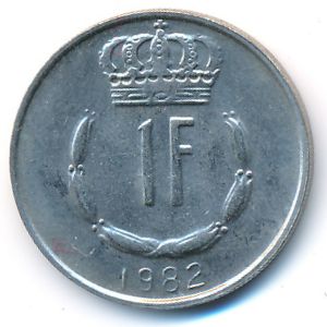 Luxemburg, 1 franc, 1982