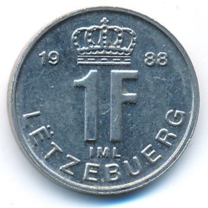 Люксембург, 1 франк (1988 г.)