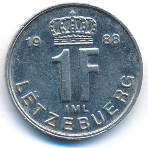 Люксембург, 1 франк (1988 г.)