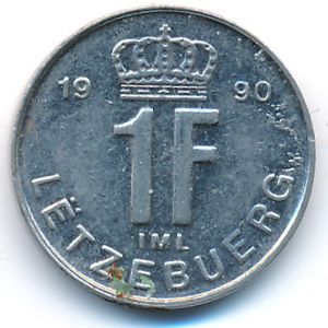 Люксембург, 1 франк (1990 г.)