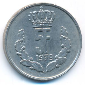 Luxemburg, 5 francs, 1979