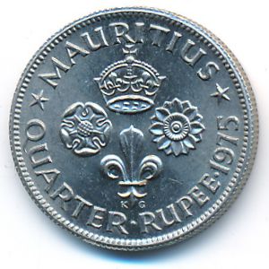 Mauritius, 1/4 rupee, 1975