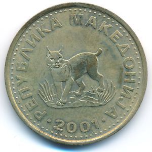 Macedonia, 5 denari, 2001