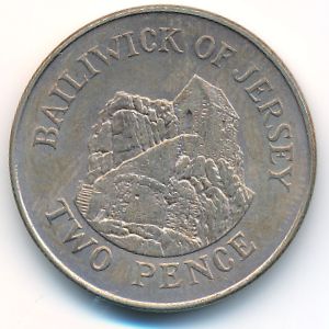 Джерси, 2 пенса (2008 г.)