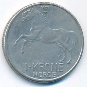 Норвегия, 1 крона (1971 г.)