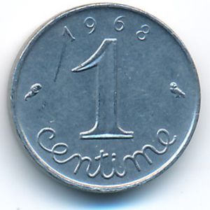 Франция, 1 сентим (1968 г.)