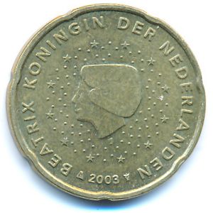 Netherlands, 20 euro cent, 2003
