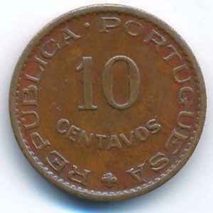 Portuguese India, 10 centavos, 1958