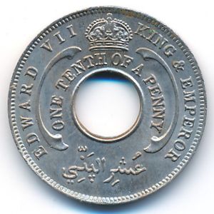 Британская Западная Африка, 1/10 пенни (1909 г.)