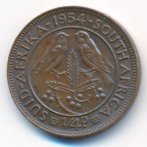 South Africa, 1/4 penny, 1954