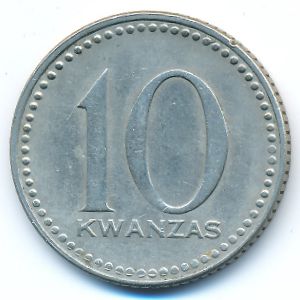 Angola, 10 kwanzas, 1977