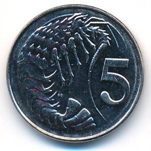 Cayman Islands, 5 cents, 2008